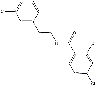 2,4-dichloro-N-[2-(3-chlorophenyl)ethyl]benzamide Struktur