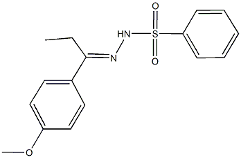 N'-[1-(4-methoxyphenyl)propylidene]benzenesulfonohydrazide Struktur