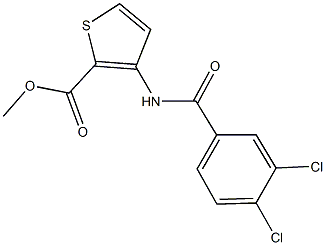 methyl 3-[(3,4-dichlorobenzoyl)amino]-2-thiophenecarboxylate Struktur