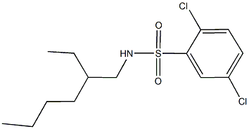 2,5-dichloro-N-(2-ethylhexyl)benzenesulfonamide Struktur