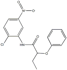 N-{2-chloro-5-nitrophenyl}-2-phenoxybutanamide Struktur