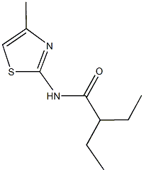 2-ethyl-N-(4-methyl-1,3-thiazol-2-yl)butanamide Struktur