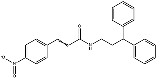 N-(3,3-diphenylpropyl)-3-{4-nitrophenyl}acrylamide Struktur