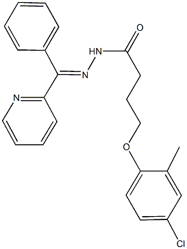 4-(4-chloro-2-methylphenoxy)-N'-[phenyl(2-pyridinyl)methylene]butanohydrazide Struktur