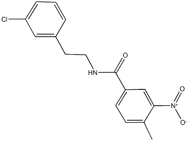 N-[2-(3-chlorophenyl)ethyl]-3-nitro-4-methylbenzamide Struktur