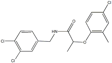 2-(4-chloro-2-methylphenoxy)-N-(3,4-dichlorobenzyl)propanamide Struktur