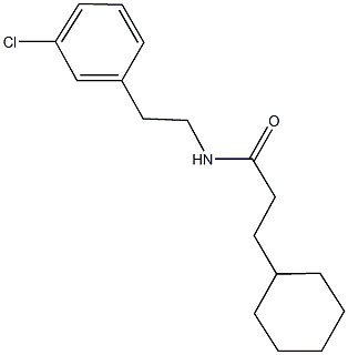 N-[2-(3-chlorophenyl)ethyl]-3-cyclohexylpropanamide Struktur