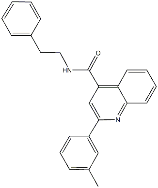 2-(3-methylphenyl)-N-(2-phenylethyl)-4-quinolinecarboxamide Struktur