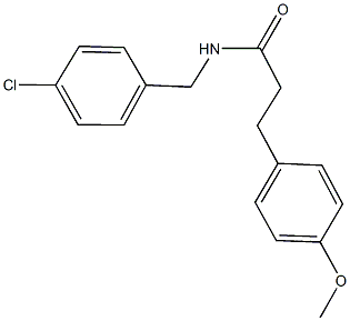 N-(4-chlorobenzyl)-3-(4-methoxyphenyl)propanamide Struktur