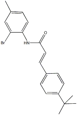 N-(2-bromo-4-methylphenyl)-3-(4-tert-butylphenyl)acrylamide Struktur