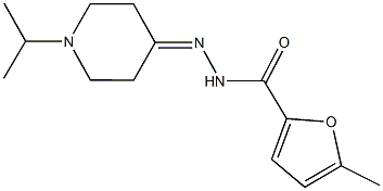 N'-(1-isopropyl-4-piperidinylidene)-5-methyl-2-furohydrazide Struktur