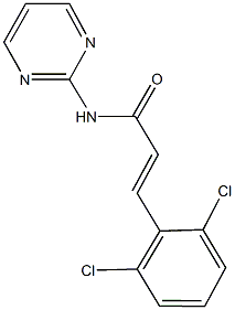 3-(2,6-dichlorophenyl)-N-(2-pyrimidinyl)acrylamide Struktur