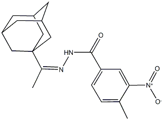 N'-[1-(1-adamantyl)ethylidene]-3-nitro-4-methylbenzohydrazide Struktur