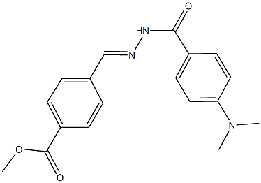 methyl 4-{2-[4-(dimethylamino)benzoyl]carbohydrazonoyl}benzoate Struktur