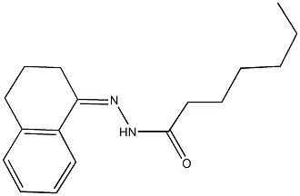 N'-(3,4-dihydro-1(2H)-naphthalenylidene)heptanohydrazide Struktur