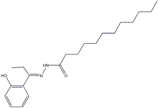 N'-[1-(2-hydroxyphenyl)propylidene]dodecanohydrazide Struktur