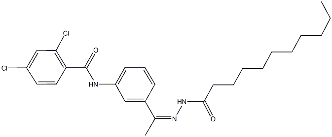 2,4-dichloro-N-[3-(N-undecanoylethanehydrazonoyl)phenyl]benzamide Struktur