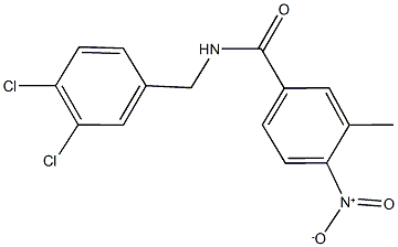 N-(3,4-dichlorobenzyl)-4-nitro-3-methylbenzamide Struktur