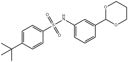 4-tert-butyl-N-[3-(1,3-dioxan-2-yl)phenyl]benzenesulfonamide Struktur