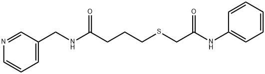 4-[(2-anilino-2-oxoethyl)sulfanyl]-N-(3-pyridinylmethyl)butanamide Struktur