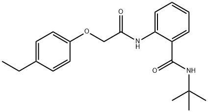 N-(tert-butyl)-2-{[(4-ethylphenoxy)acetyl]amino}benzamide Struktur