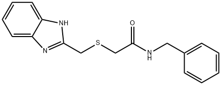 2-[(1H-benzimidazol-2-ylmethyl)sulfanyl]-N-benzylacetamide Struktur