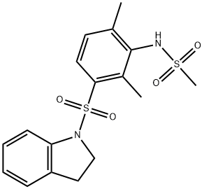 N-[3-(2,3-dihydro-1H-indol-1-ylsulfonyl)-2,6-dimethylphenyl]methanesulfonamide Struktur