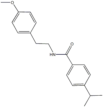 4-isopropyl-N-[2-(4-methoxyphenyl)ethyl]benzamide Struktur