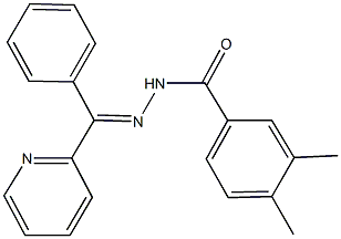 3,4-dimethyl-N'-[phenyl(2-pyridinyl)methylene]benzohydrazide Struktur