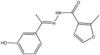 N'-[1-(3-hydroxyphenyl)ethylidene]-2-methyl-3-furohydrazide Struktur