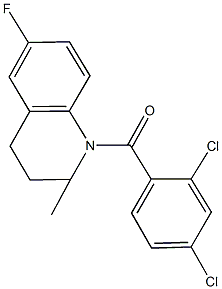 1-(2,4-dichlorobenzoyl)-6-fluoro-2-methyl-1,2,3,4-tetrahydroquinoline Struktur