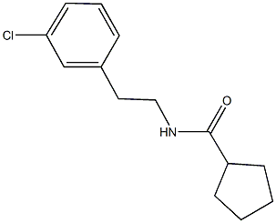 N-[2-(3-chlorophenyl)ethyl]cyclopentanecarboxamide Struktur