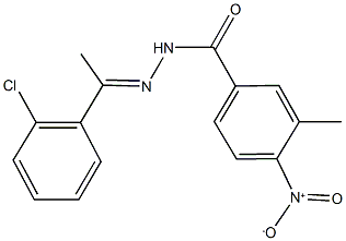 N'-[1-(2-chlorophenyl)ethylidene]-4-nitro-3-methylbenzohydrazide Struktur