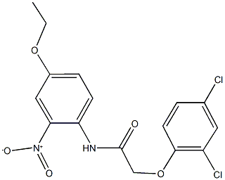 2-(2,4-dichlorophenoxy)-N-{4-ethoxy-2-nitrophenyl}acetamide Struktur