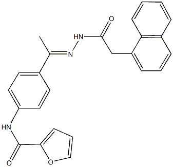 N-{4-[N-(1-naphthylacetyl)ethanehydrazonoyl]phenyl}-2-furamide Struktur