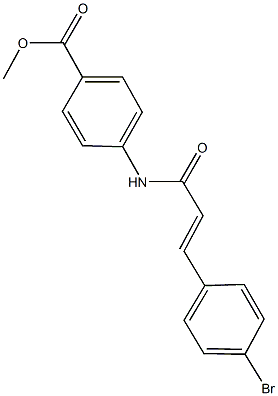 methyl 4-{[3-(4-bromophenyl)acryloyl]amino}benzoate Struktur