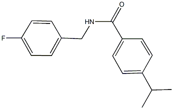 N-(4-fluorobenzyl)-4-isopropylbenzamide Struktur