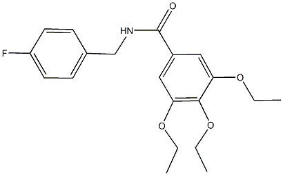 3,4,5-triethoxy-N-(4-fluorobenzyl)benzamide Struktur