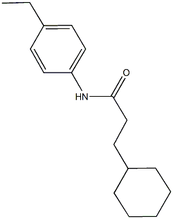 3-cyclohexyl-N-(4-ethylphenyl)propanamide Struktur