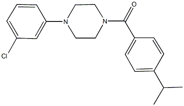 1-(3-chlorophenyl)-4-(4-isopropylbenzoyl)piperazine Struktur