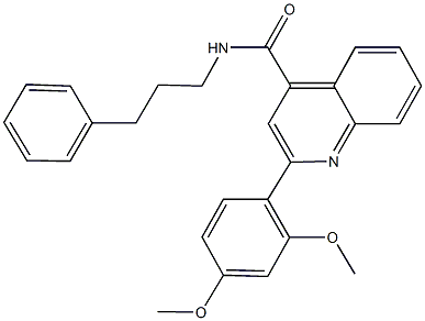 2-(2,4-dimethoxyphenyl)-N-(3-phenylpropyl)-4-quinolinecarboxamide Struktur