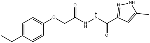 N'-[(4-ethylphenoxy)acetyl]-3-methyl-1H-pyrazole-5-carbohydrazide Struktur