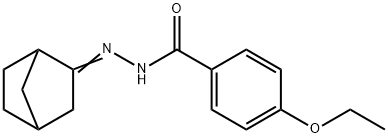 N'-bicyclo[2.2.1]hept-2-ylidene-4-ethoxybenzohydrazide Struktur