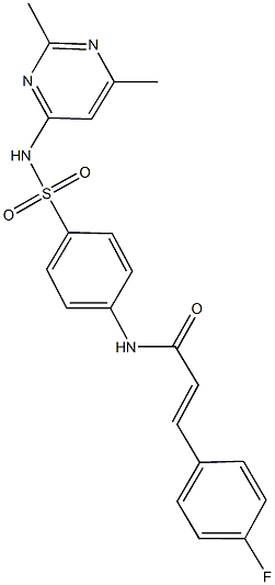 N-(4-{[(2,6-dimethyl-4-pyrimidinyl)amino]sulfonyl}phenyl)-3-(4-fluorophenyl)acrylamide Struktur