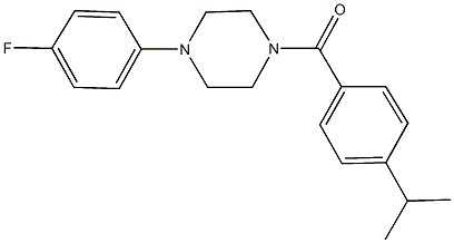 1-(4-fluorophenyl)-4-(4-isopropylbenzoyl)piperazine Struktur