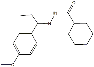 N'-[1-(4-methoxyphenyl)propylidene]cyclohexanecarbohydrazide Struktur