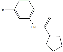 N-(3-bromophenyl)cyclopentanecarboxamide Struktur