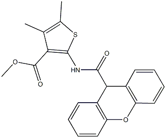 methyl 4,5-dimethyl-2-[(9H-xanthen-9-ylcarbonyl)amino]-3-thiophenecarboxylate Struktur