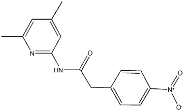 N-(4,6-dimethyl-2-pyridinyl)-2-{4-nitrophenyl}acetamide Struktur