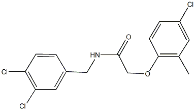 2-(4-chloro-2-methylphenoxy)-N-(3,4-dichlorobenzyl)acetamide Struktur